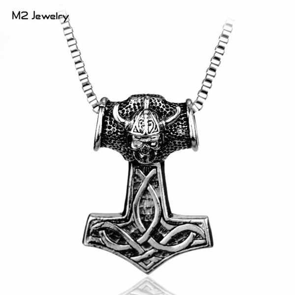 

pendant necklaces viking nordic mythology pirate necklace men ancient pendants punk jewelry, Silver