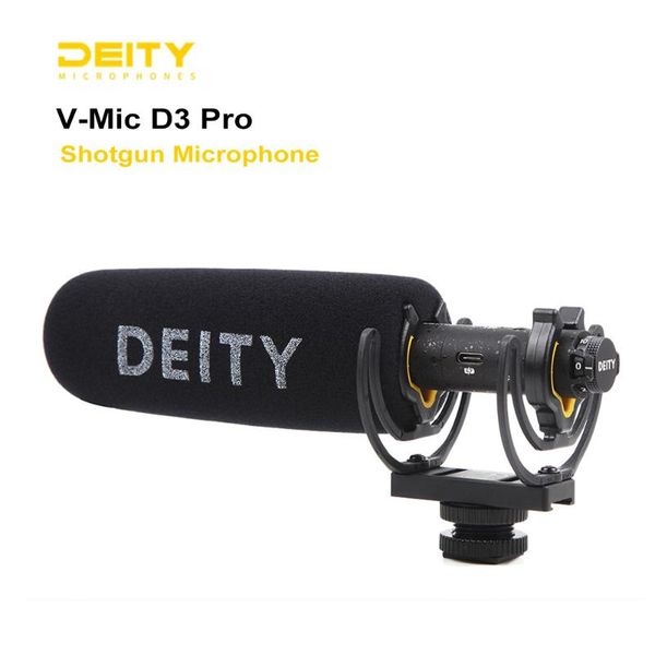 

microphones deity v-mic d3 pro video studio microphone super-cardioid polar pattern vlogging condenser recording microfone for dslr
