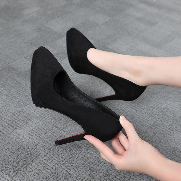 

mary janes women ol high heels black flock pumps female platform winter thick with autumn round single shoes dress