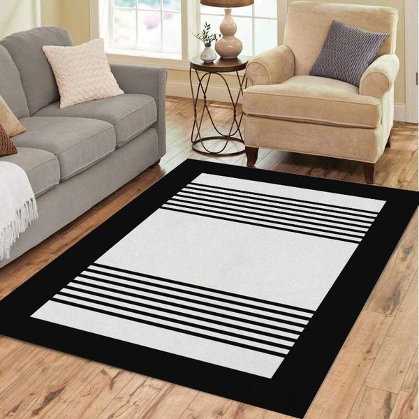 

carpets black lines printed pattern rug for home floor rugs mat custom soft