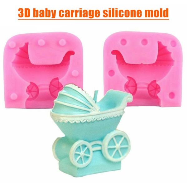 

craft tools 3d baby stroller silicone mold for cake decorating diy soap candle wide applications making tool moldes de silicona