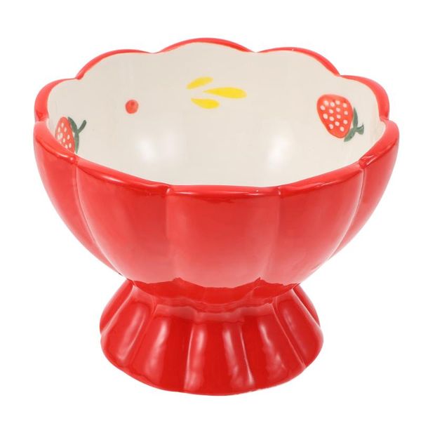 

bowls 1pc european style ceramic tall bowl ice cream for dessert (assorted color)