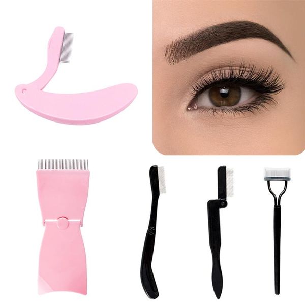 

eyelash curler beauty makeup lash separator foldable metal brush comb eyebrow mascara curl cosmetic tools