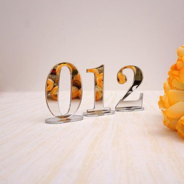 

party decoration 1-10 table set acrylic mirror numbers standing wedding birthday card baby shower number holder