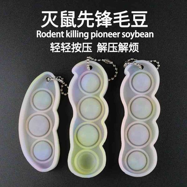 

decompression toy key chain mini luminous rat killing pioneer pendant new product
