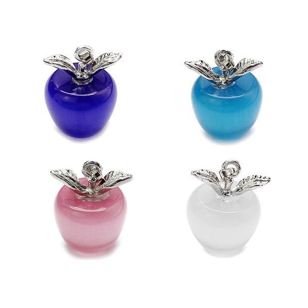 

fashion pink white opal charms for diy earring necklace making silver plated apple pendants accessories jewelry findings, Bronze;silver