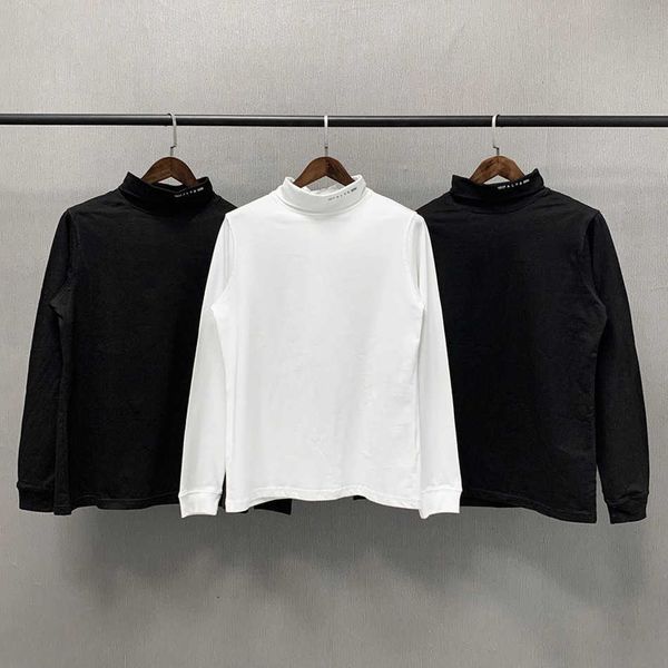 

women's t-shirt long sleeve t-shirt 20fw men women neckline 1017 alyx 9sm tee 1:1 turtleneck t-shirts asian size zm0g, White