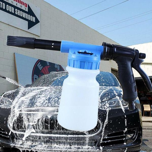 

water gun & snow foam lance 900ml blue fan car washer high pressure foamer foamaster cleaning sprayer shampoo washing soap f7g4