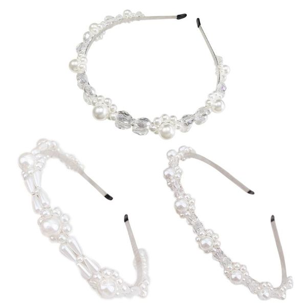 

hair clips & barrettes pearls headbands elegant princess tiara rhinestones bow flower fashion accessories for bride bridesmaids party, Golden;silver