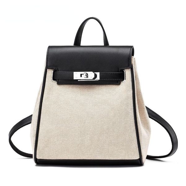 

backpack 2021 canvas women's primary junior high college student schoolbag korean