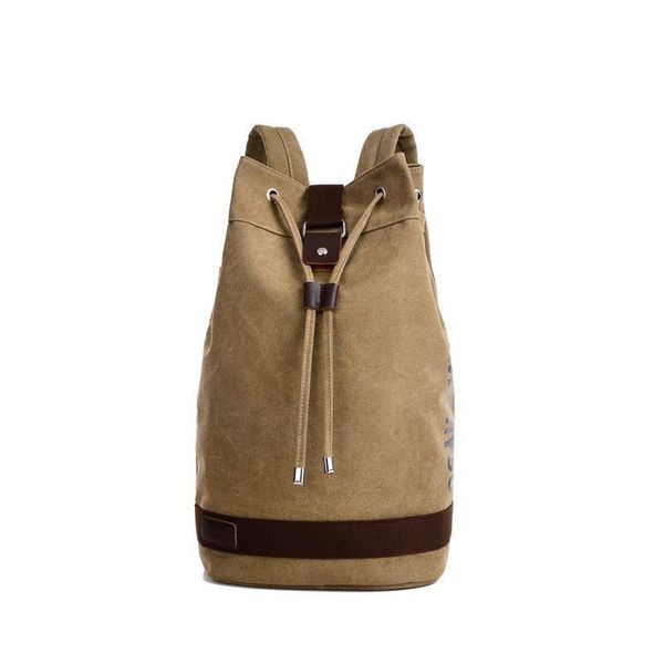 

backpack canvas sports men's basketball bucket bag leisure letter travel