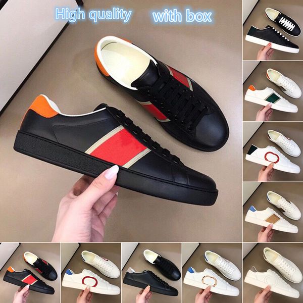 

mens casual shoes fashion sneakers white leather flat outdoors daily dress party designer luxury trainers walking with original box size eur, Black