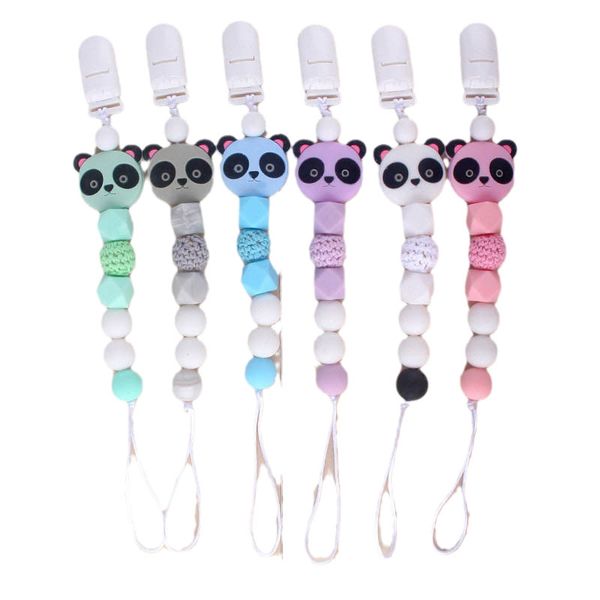

baby pacifier holders clips weaning teething natural wooden girl practice toys accessories soothing silicone nipple anti-chain anti-drop bel