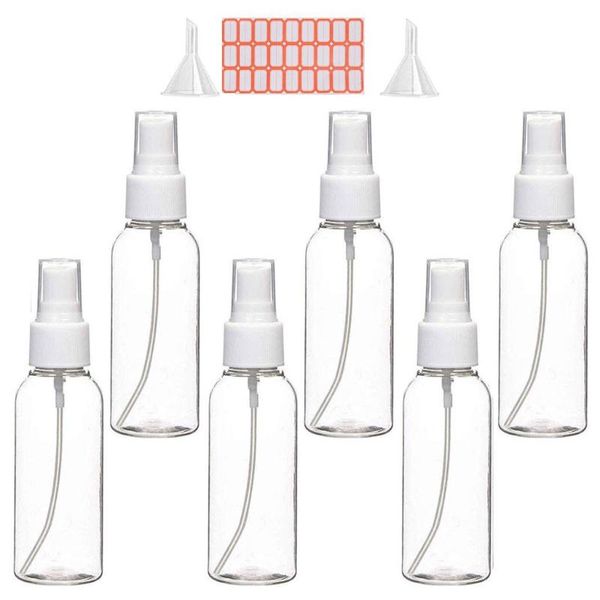 

storage bottles & jars 2pcs funnels 27pcs labels spray 50ml clear empty mist plastic bottle set pump perfume atomizer travel