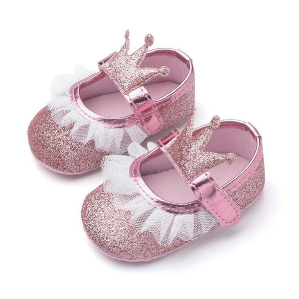 

first walkers kruleepo lace ddge baby girl antislip shoes children crown princess