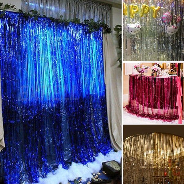 

blinds 1x2021 metallic fringe curtain party foil tinsel home room decor door decoration