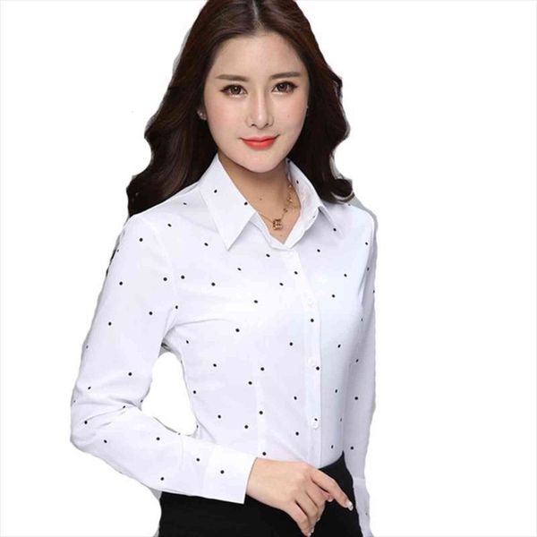 

and blusas office womens shirt slim long sleeve plus size casual, White