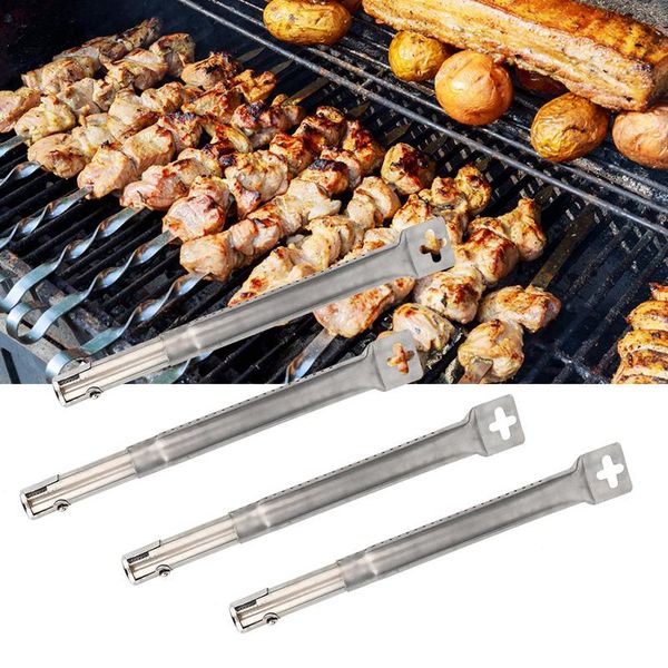 

tools & accessories 4pcs/3pcs universal adjustable stainless steel bbq gas grill replacement straight pipe tube burner barbecue