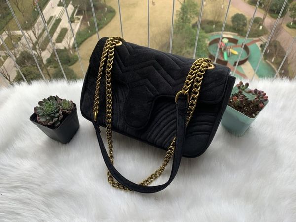

443497 small message handbags chevron designer 26cm luxury chain crossbody famous marmont bag velvet purse female women shoulder jontv tnpg