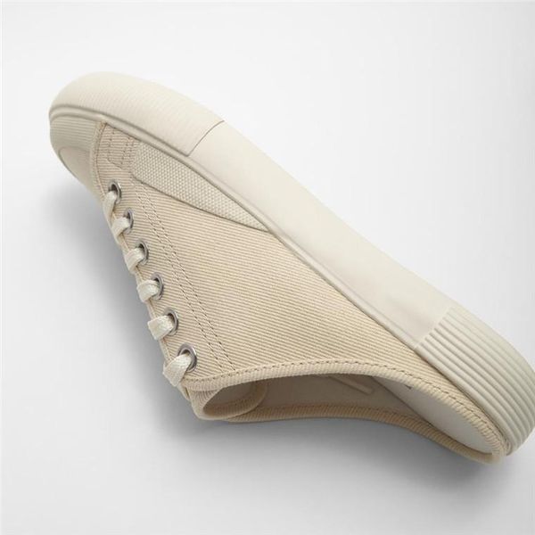 

slippers zar summer student sports canvas women's shoes slip-on lazy casual exposed heel half, Black