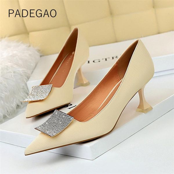 

womens shoes 2021 crystal ol high heels elegant fashion for women dress, Black