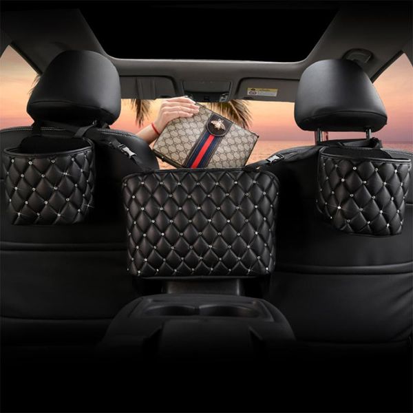 

waist bags car hanging bag modern shining artificial diamond decorative bear doll rhombus adjustable buckle cute