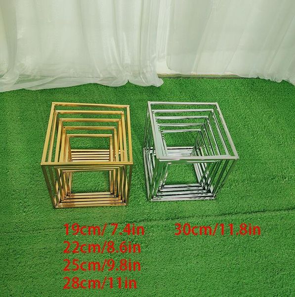 

party decoration 5 pcs/set iron flower stand wedding props artificial square shelf archway guide t table