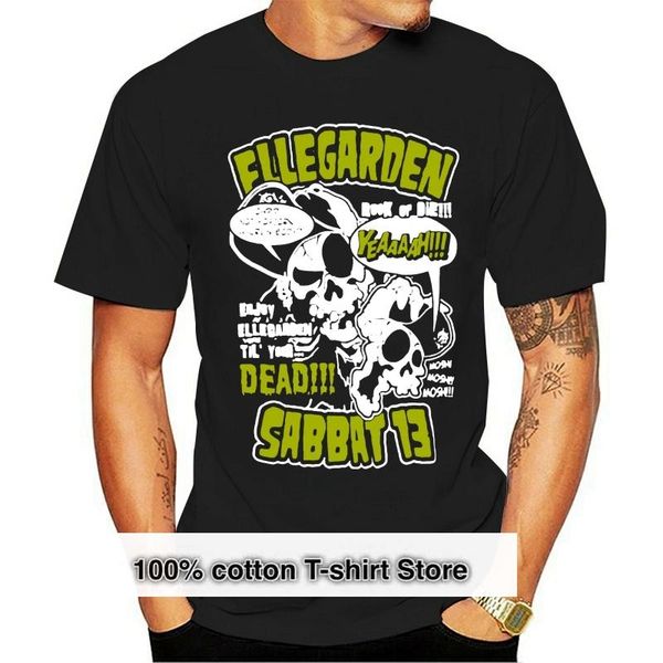 

men's t-shirts ellegarden sabbat 13 tees black s-3xl men, White;black