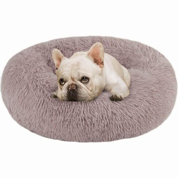 

kennels & pens 40/50/60/70cm dog beds house sofa washable round plush mat for large medium small dogs removable cat mats