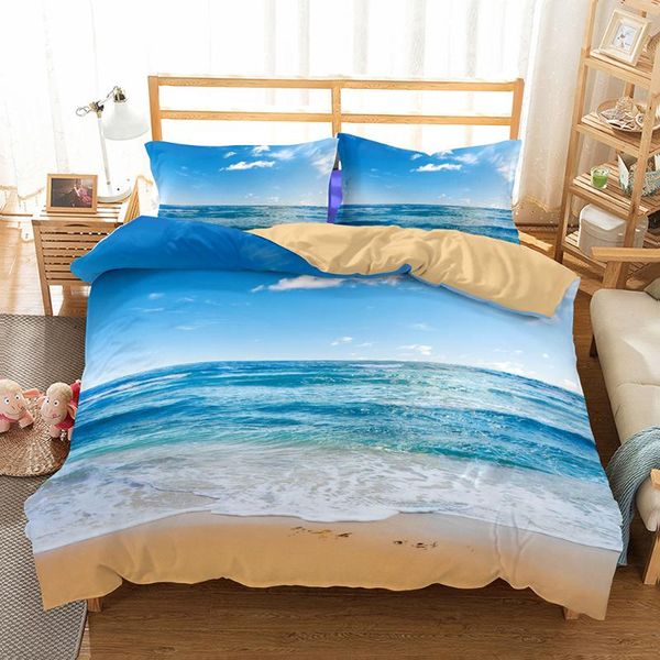 

bedding sets surf waves coconut tree set bedroom decor gifts duvet comforter cover quilt 2/3 pieces bedspread pillowcases