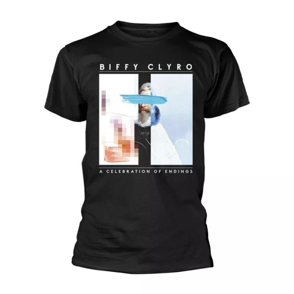 

biffy clyro a celebration of endings official t-shirt men unisex, White;black