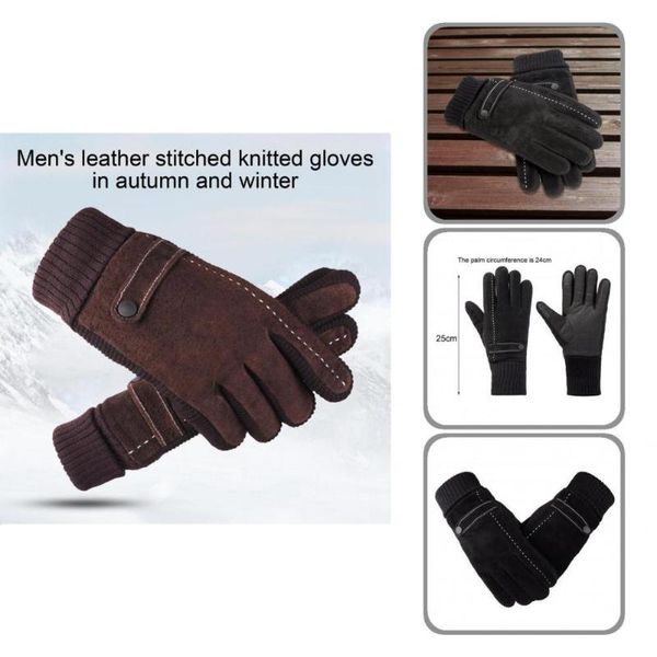 

ski gloves 1 pair terrific skin-friendly breathable cycling 4 styles stitching touch screen for bike riding