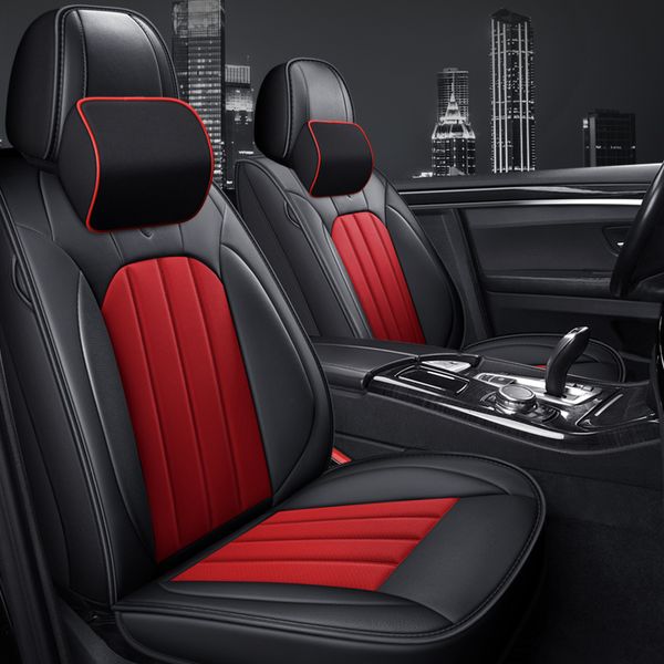 

car accessory seat cover for sedan suv durable leather universal five seats set cushion including front and rear covers full covered gray de