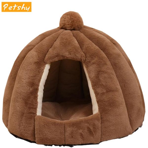 

cat beds & furniture petshy plush warm pet nest bed house for dogs sleeping pad mat cushion puppy small dog cave sofa loungers kennel basket