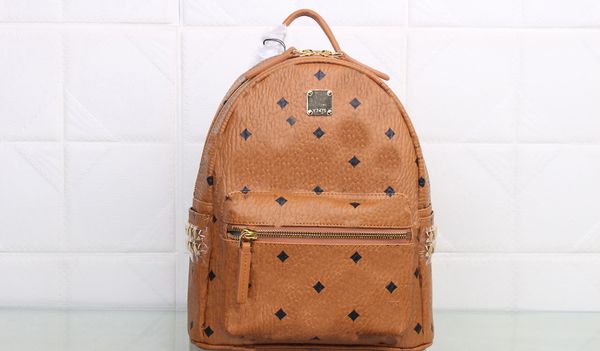 

genuine leather brand fashion punk rivet backpack school bag luggages backpack student bags men women knapsack travel stark backpack mochila