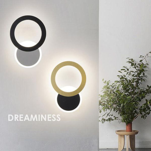 

wall lamps acrylic led lights for bedroom living room round square shape corridor sconce indoor lighing lamp 85-260v wandlamp dropship
