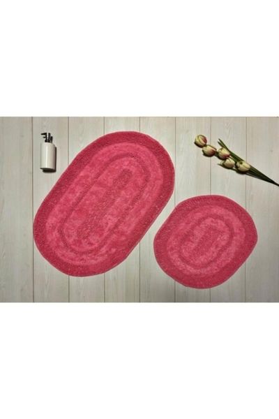 

oval cotton cake toilets set of 2 bath mat dark pink opmk1112klztkp mats