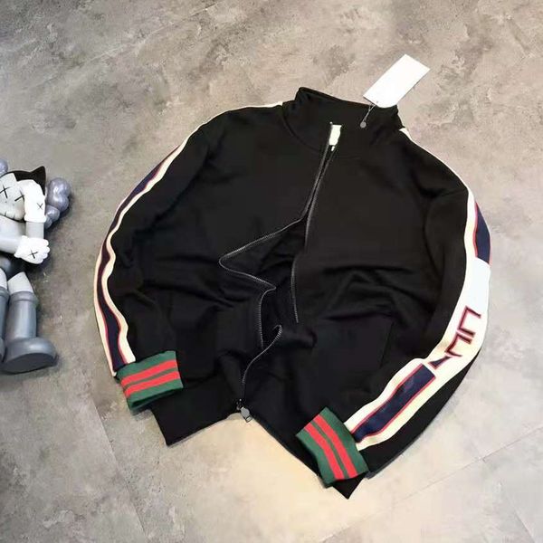 

21 spring and summer new fashion brand ancient home yarn dyed letter simple leisure loose comfortable contrast color couple coat, Black