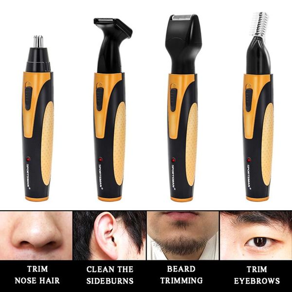 

electric nose & ear trimmers 4 in 1 men hair trimmer rechargeable usb beard eyebrow scissors waterproof grooming kit