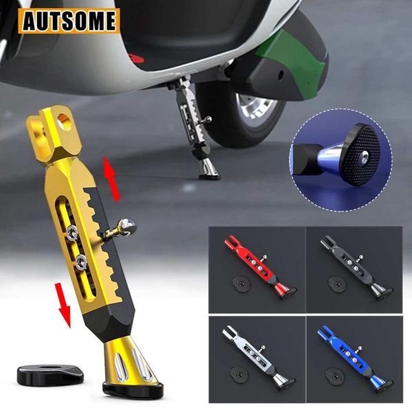 

other motorcycle parts cnc aluminum alloy adjustable kickstand foot side stand for non-slip botton pad tripod parking support