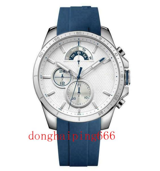

mens watch 1791351 black dial day date male casual sport wristwatch, Slivery;brown