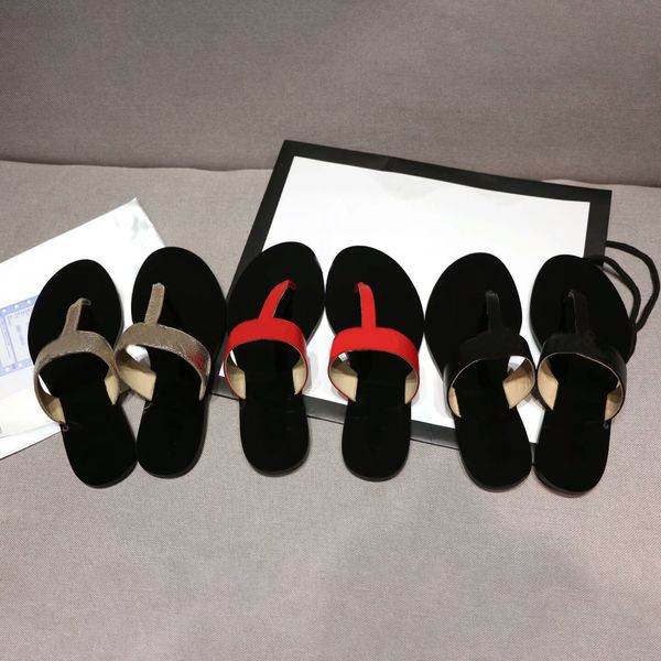 

men beach slippers summer fashion women flip flops 100% leather lady slipper metal woman shoes flat ladies slides large size 35-45, Black