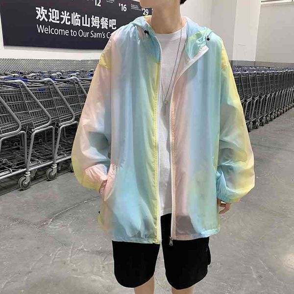 

men's jackets summer breathable thin fashion color casual hooded mens streetwear loose hip-hop bomber men m-2xl dyzg, Black;brown