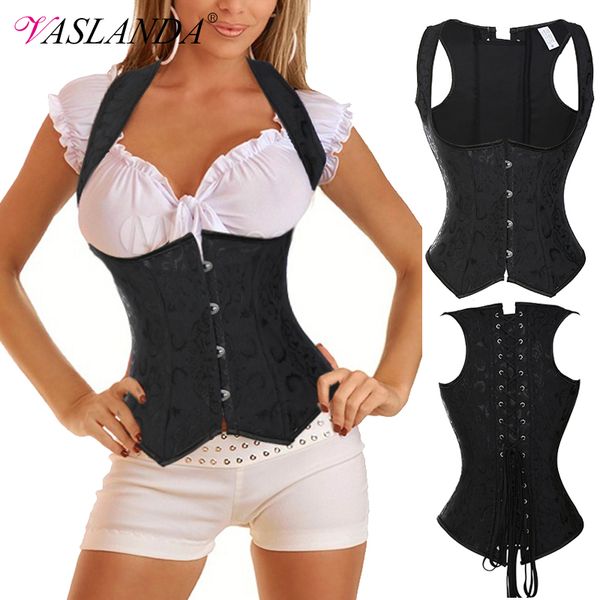 

bustiers & corsets boned lace up corset bustier vintage steampunk underbust corselet renaissance gothic waist cincher vest