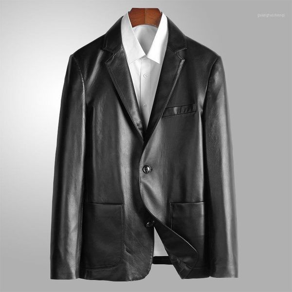 

men's leather & faux men jackets coat suit clothes blazer jacket, Black