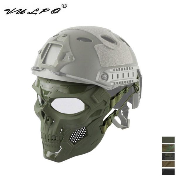 

cycling helmets vulpo paintball skull mask halloween party tactical military fast