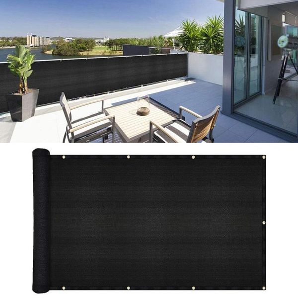 

shade balcony garden fence cover wind sunshade net shelter privacy screen breeze sewing buckle outdoor awning with ties