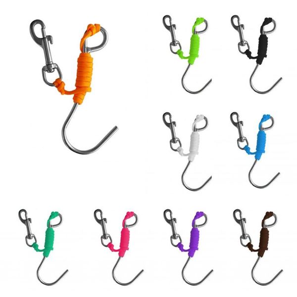 

pool & accessories heavy duty stainless steel single reef / drift hook line for current scuba diving bolt snap