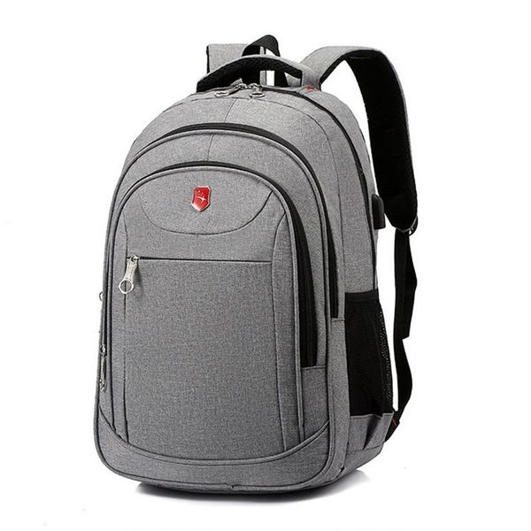 

backpack usb charging men school bags for boys teenage large capacity high university student bagpack oxford gray backbag big
