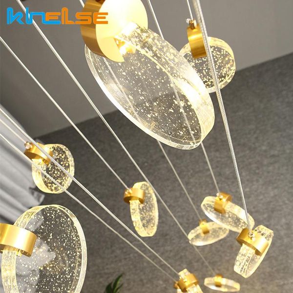 

pendant lamps nordic style crystal lights creative bar restaurant dining room kitchen decor hanging living fashion lighting